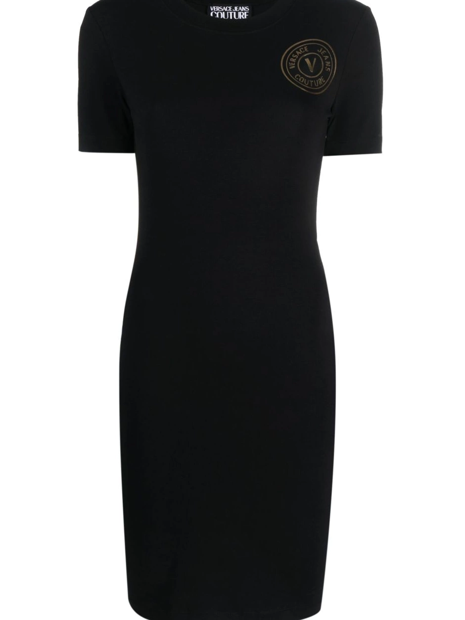 Affordable Women stretch-cotton logo-print dress Couture Jeans Versace 0707